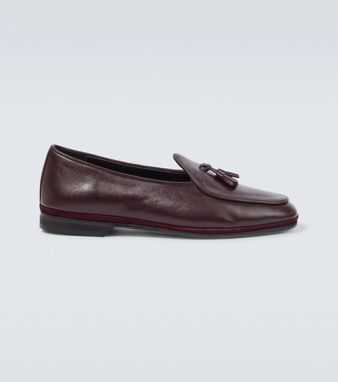 RUBINACCI Marphy Tassel Leather Loafers In Burgundy