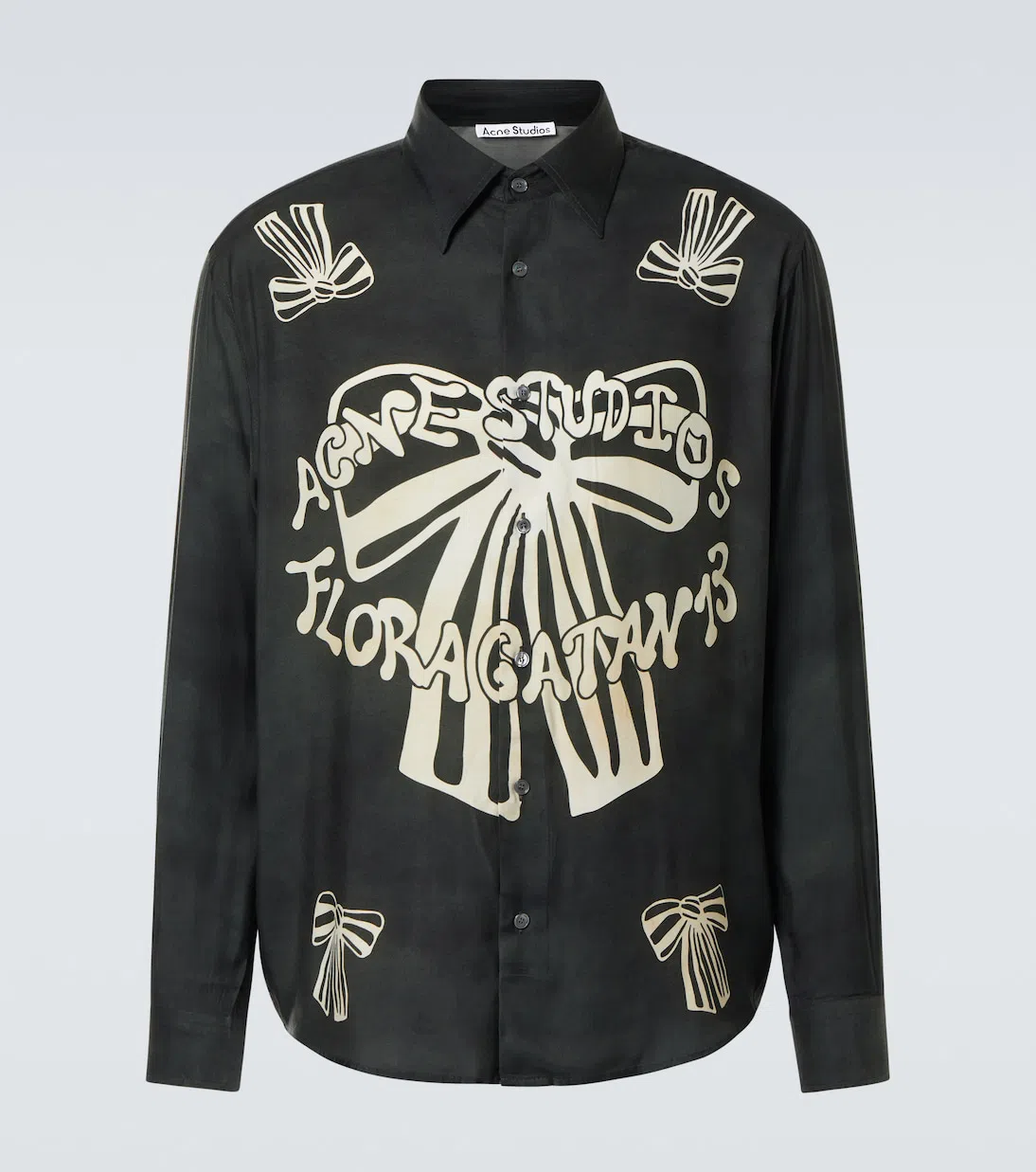 ACNE STUDIOS Black Waxy Nappa Leather Biker Jacket