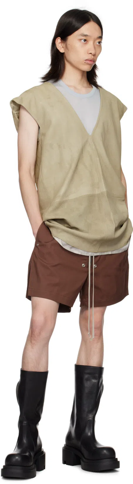 RICK OWENS Black Bauhaus Bogun Boots In 09 Black