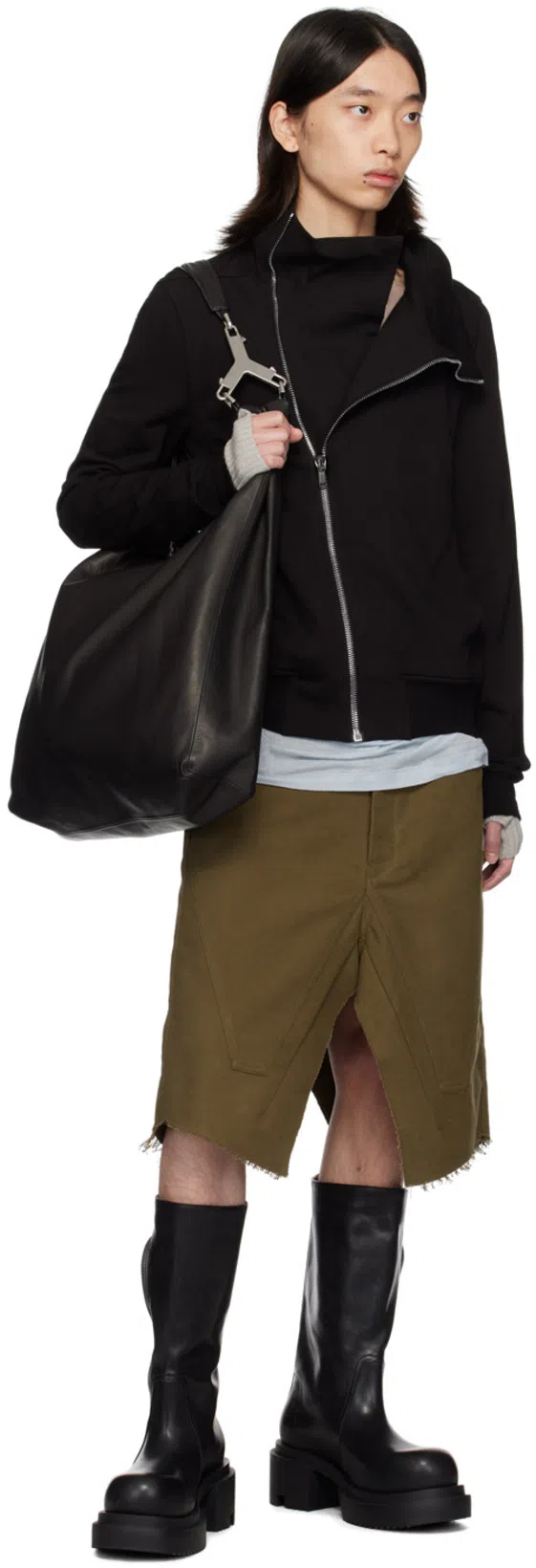 RICK OWENS Black Bauhaus Bogun Boots In 09 Black