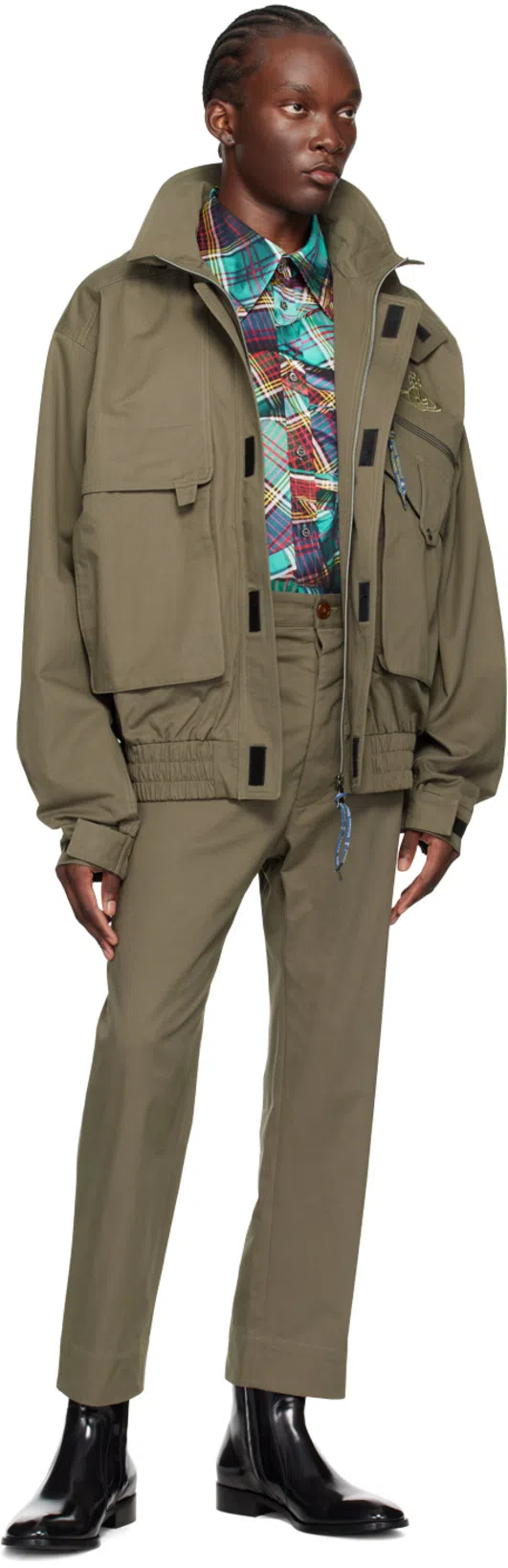 VIVIENNE WESTWOOD Khaki M Cropped Cruise Trousers In Aw24-khaki