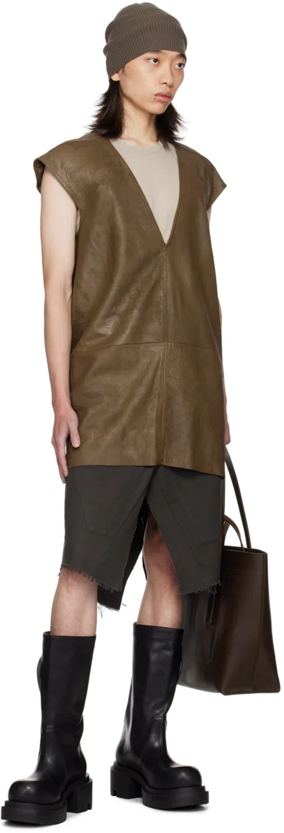 RICK OWENS Black Bauhaus Bogun Boots In 09 Black