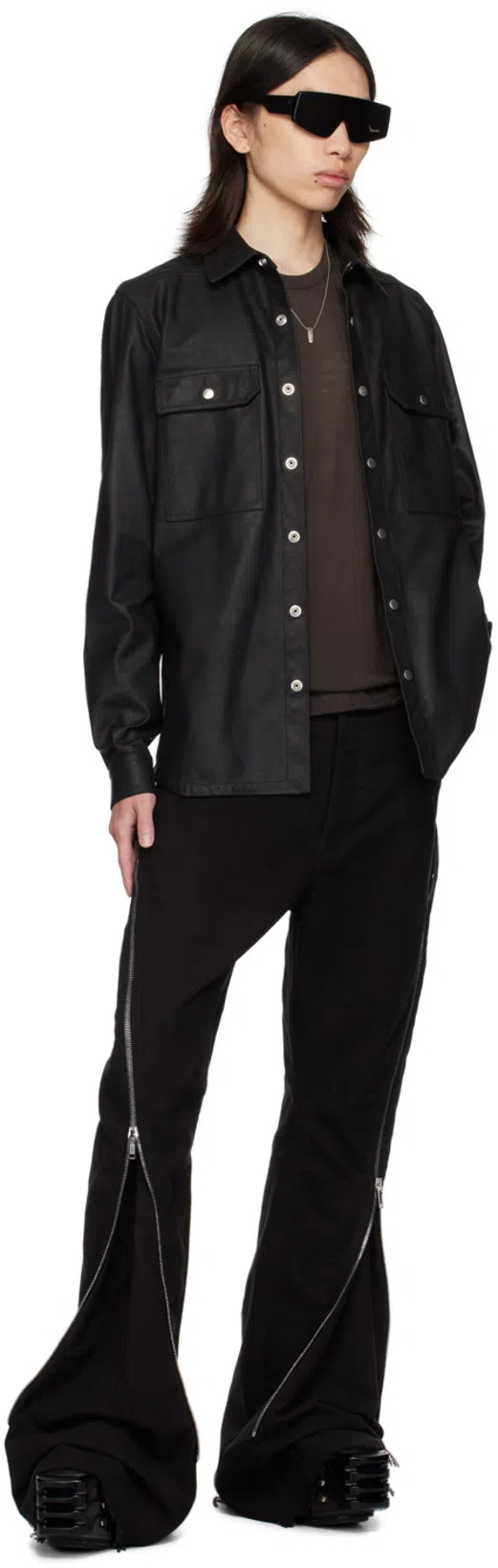 RICK OWENS Gray Porterville Basic Tank Top In 78 Drkdust