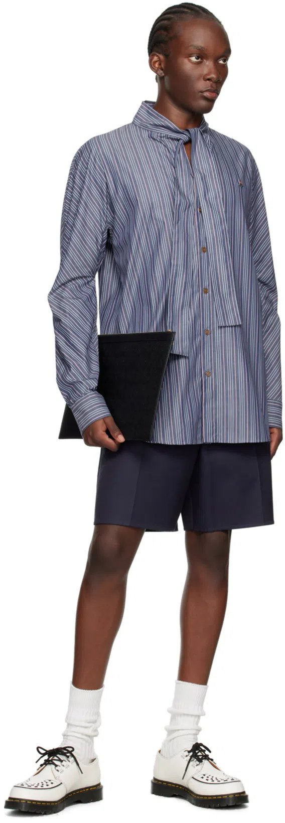 VALENTINO Garavani Black Bermuda Shorts With Vlogo Print In Toile Iconographe Man In Multicolor