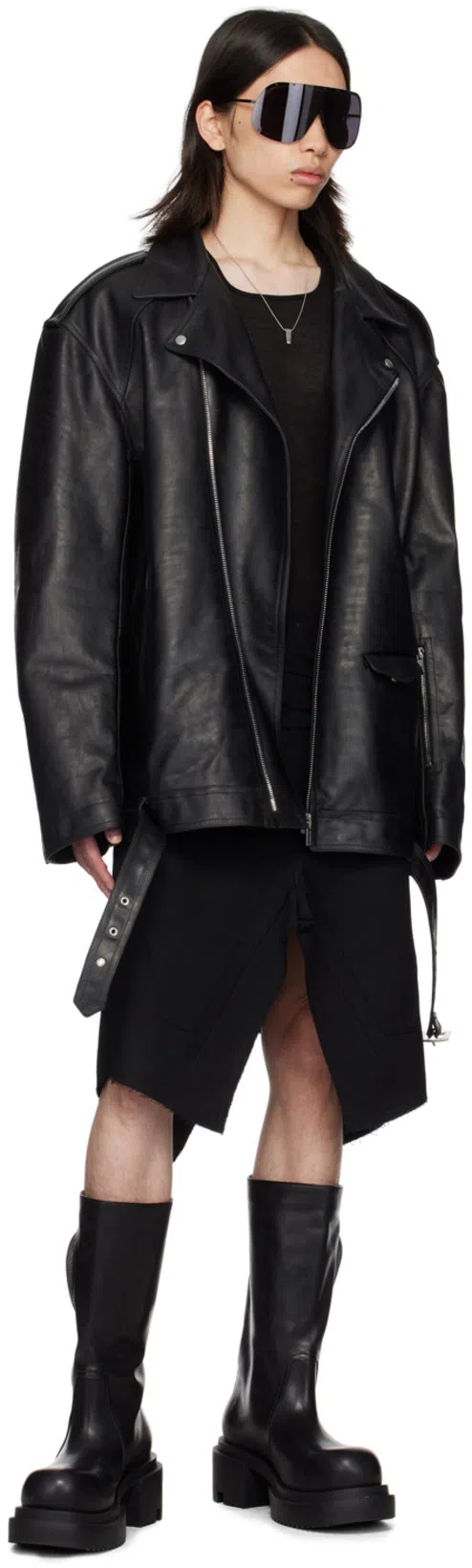 RICK OWENS Black Bauhaus Bogun Boots In 09 Black