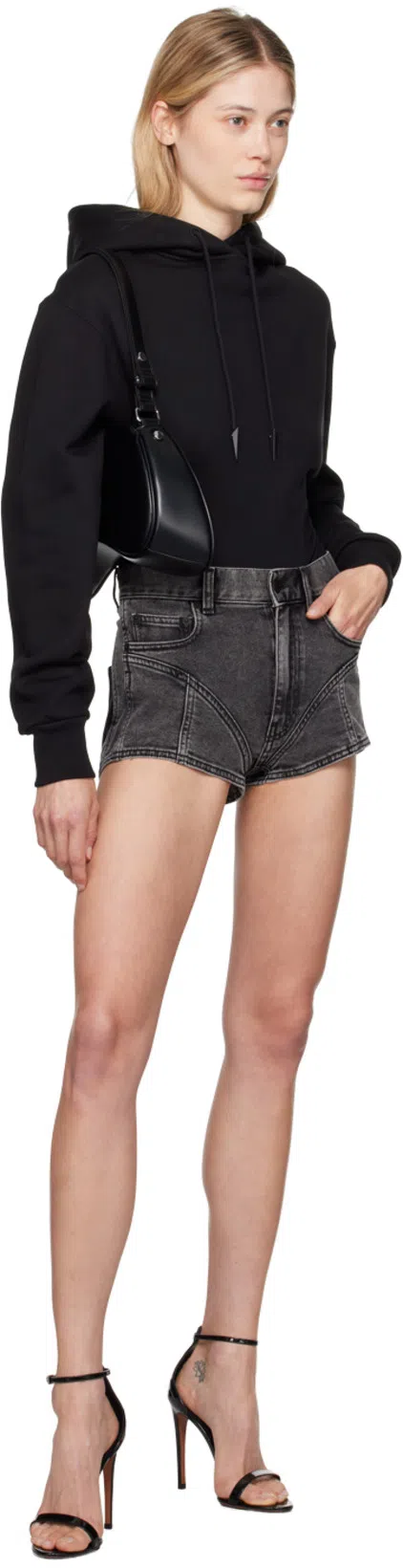 DIESEL Curved Black Play Clutch With Glossy Finish And Magnetic Closure