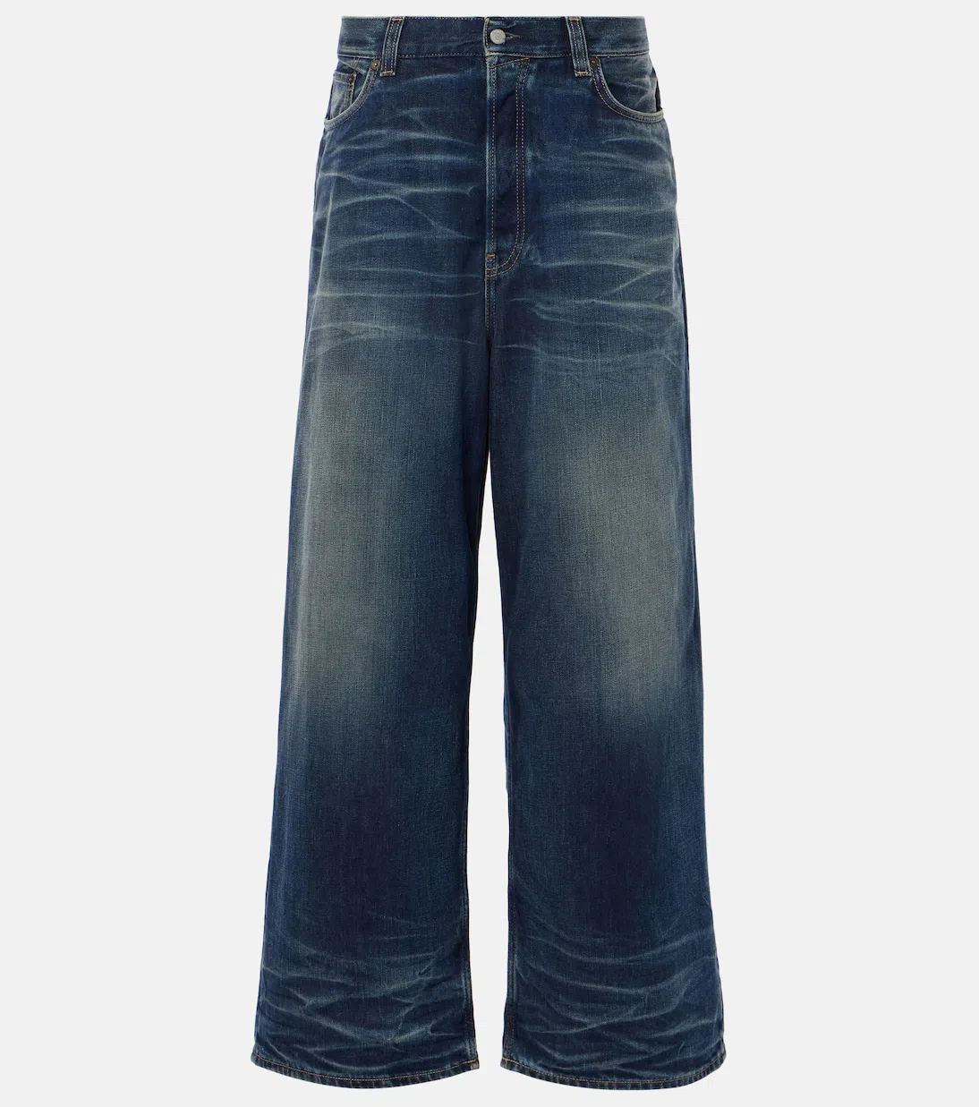 ACNE STUDIOS Broadway Mid Rise Baggy Jeans In Blue