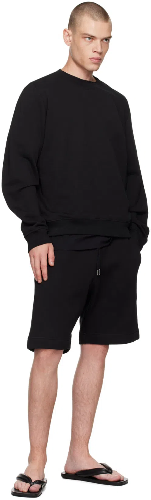 DRIES VAN NOTEN Oversized Black Cotton T-shirt