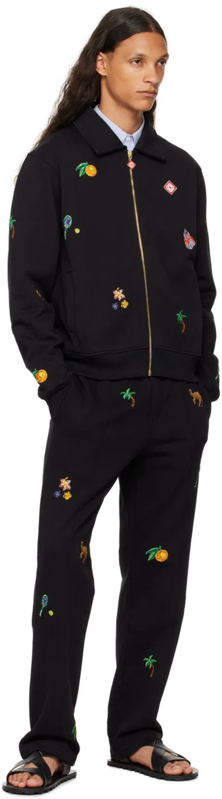 JIL SANDER Low Sandal. In Black