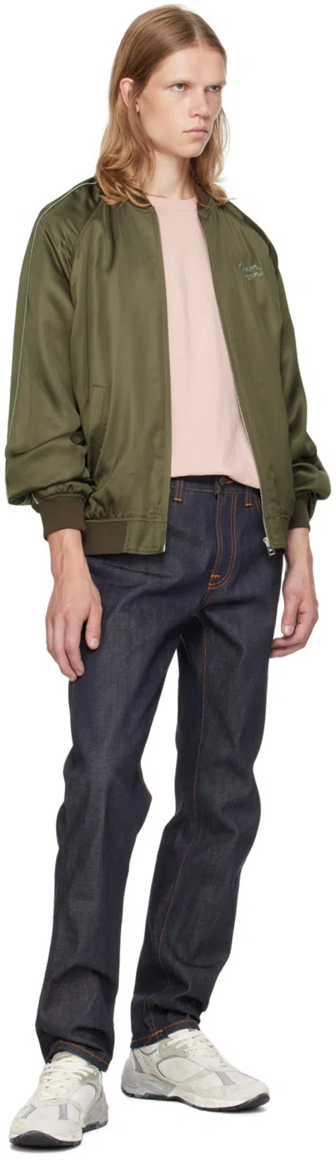 NUDIE JEANS Gritty Jackson Organic-cotton Straight-leg Jeans In Navy