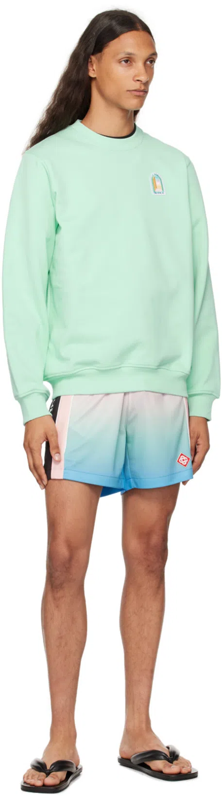 CASABLANCA Multicolor Pastel Gradient Football Shorts