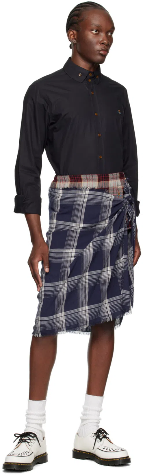 VIVIENNE WESTWOOD Classic Long-sleeve Shirt With Embroidered Detail In Black