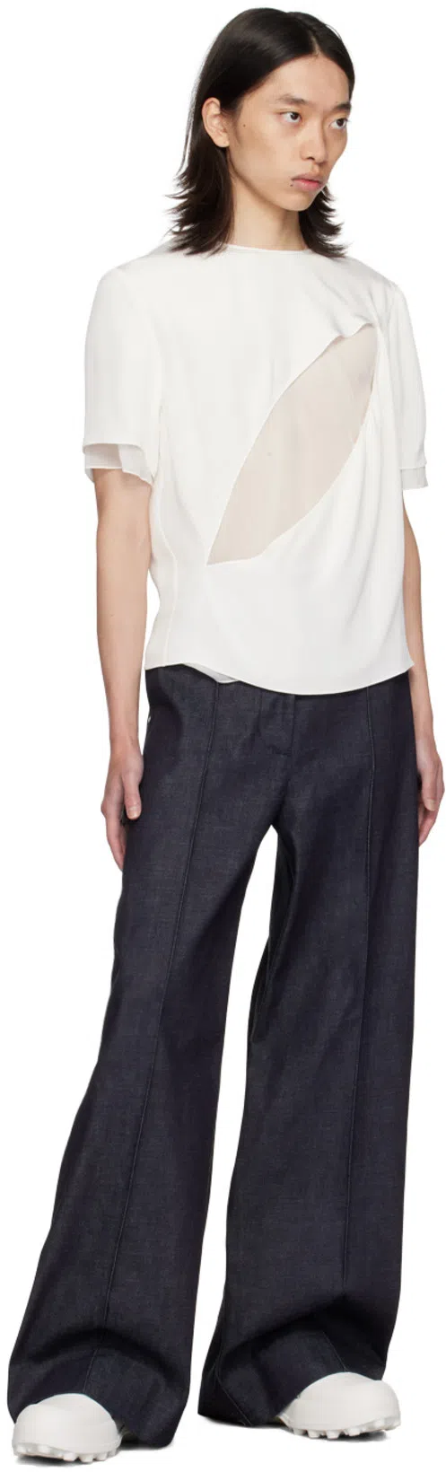 JIL SANDER Leather Sneakers In White