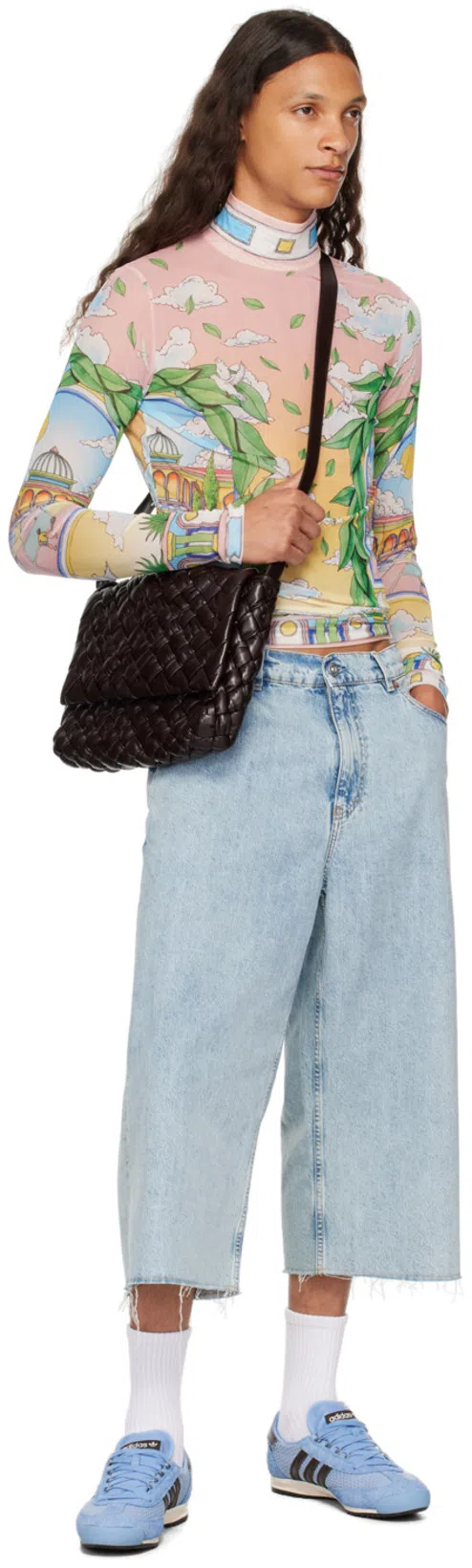 BOTTEGA VENETA Brown Rumple Messenger Bag In 2145-fondant-silver