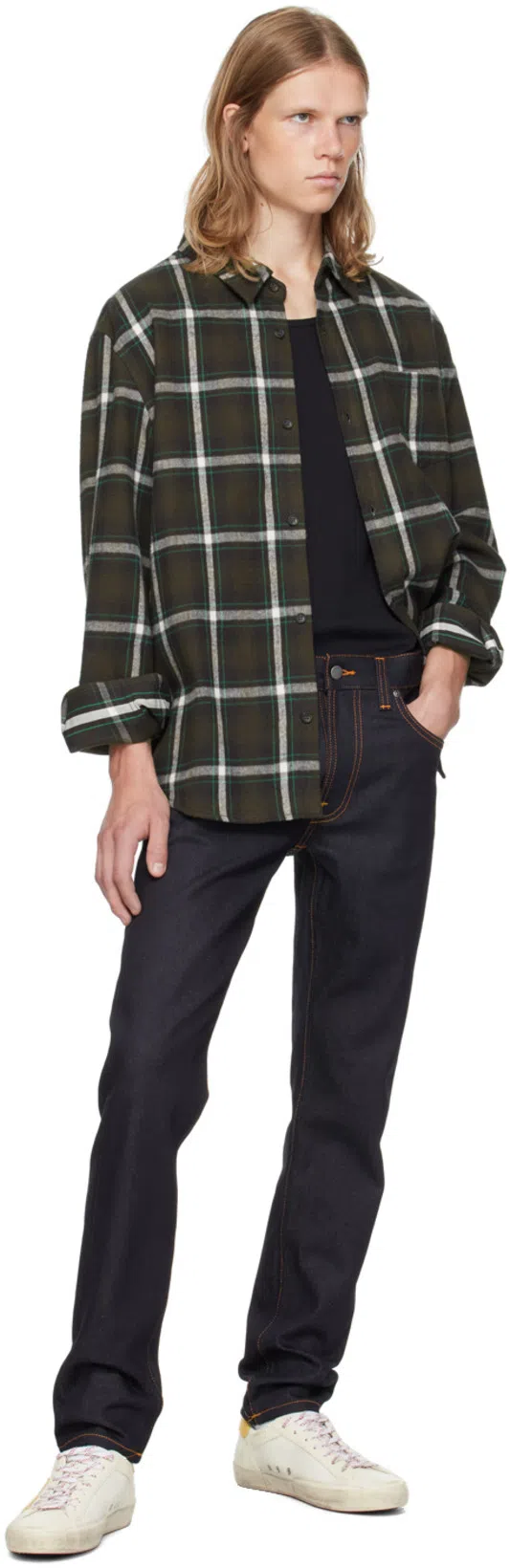 NUDIE JEANS Gritty Jackson Organic-cotton Straight-leg Jeans In Navy