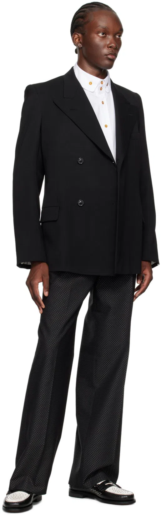 VIVIENNE WESTWOOD Shirt With Subtle Orb Embroidery And Tailored Fit In Gray