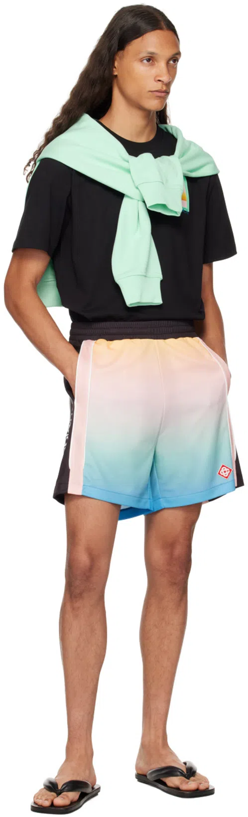 CASABLANCA Multicolor Pastel Gradient Football Shorts