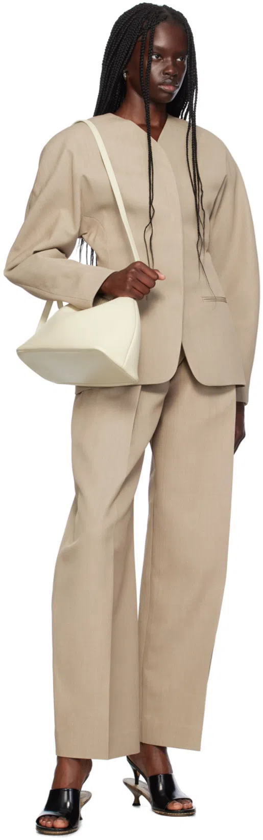 JACQUEMUS Ovalo Jacket In Beige