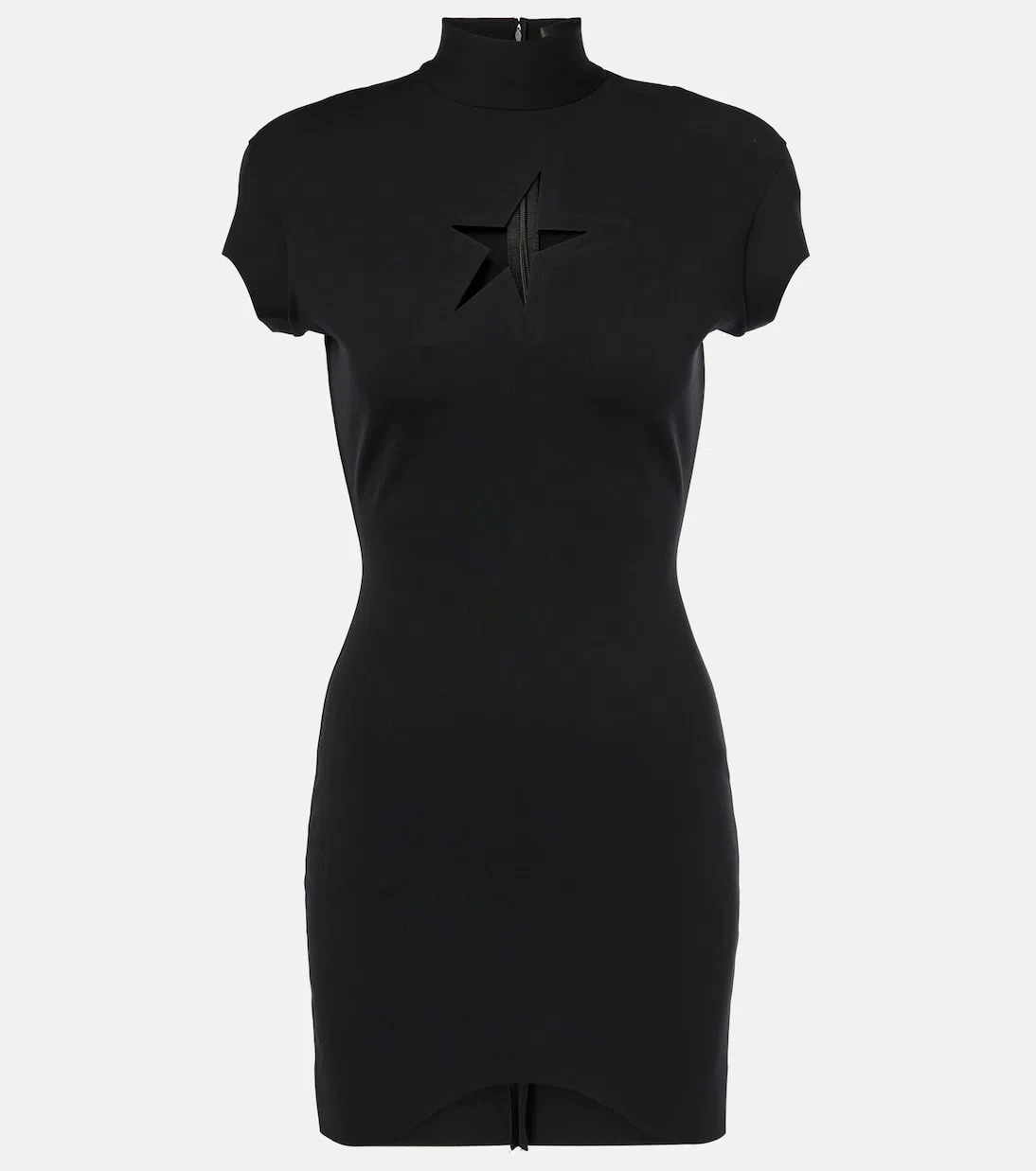 MUGLER Star Mini Dress In Black