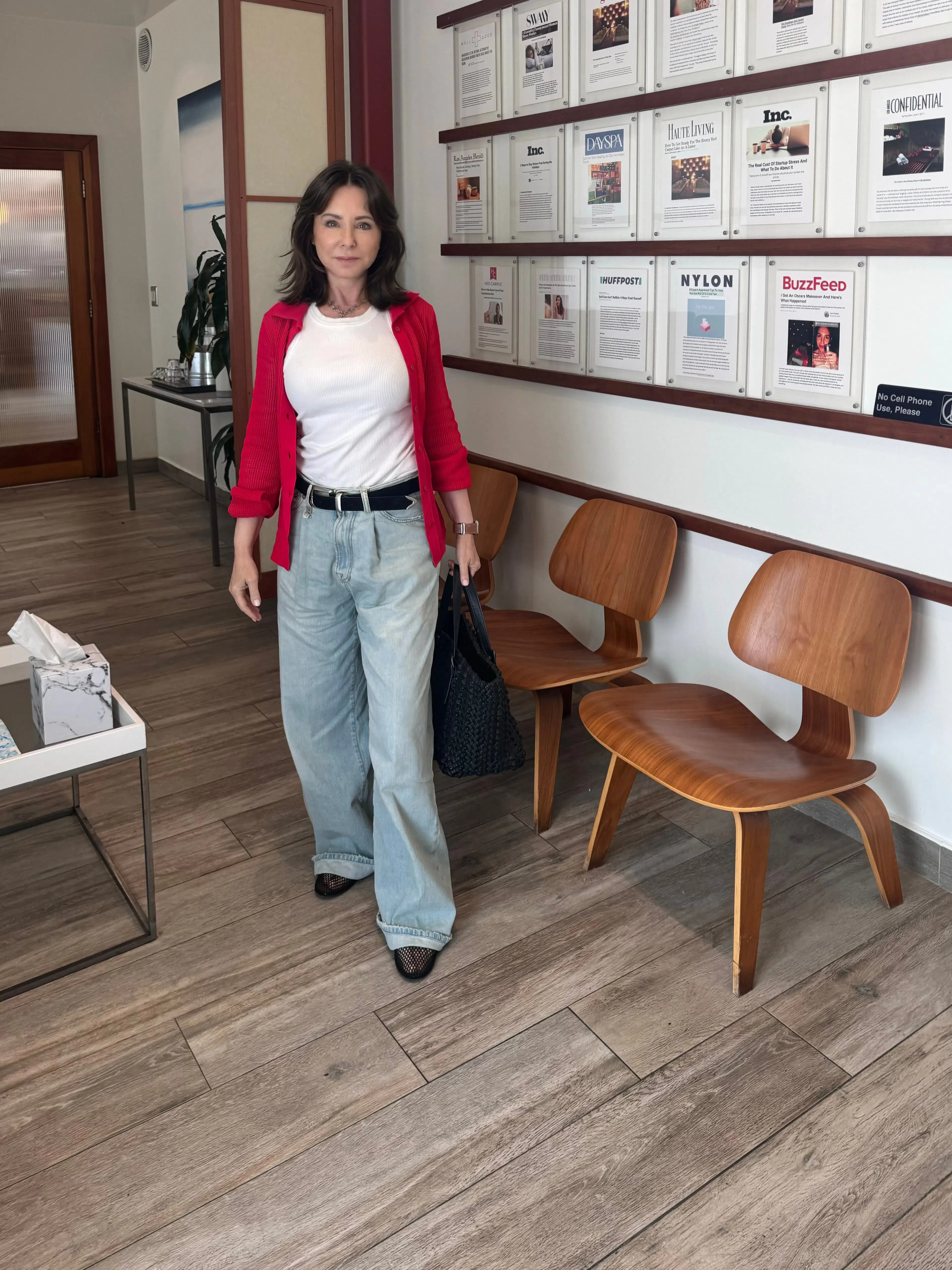 KHAITE The Benny Leather Belt In Black