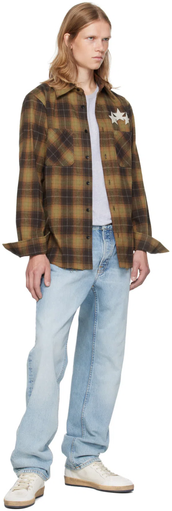 GOLDEN GOOSE Ballstar White Low Top Sneakers With Star Patch On The Side And Maxi Lettering On The Rear In Leathe