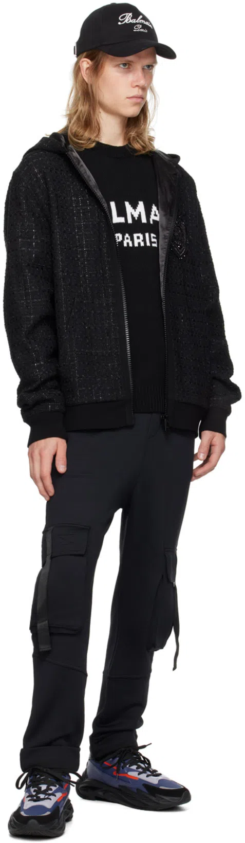 BALMAIN Round Neck Sweatshirt In Black