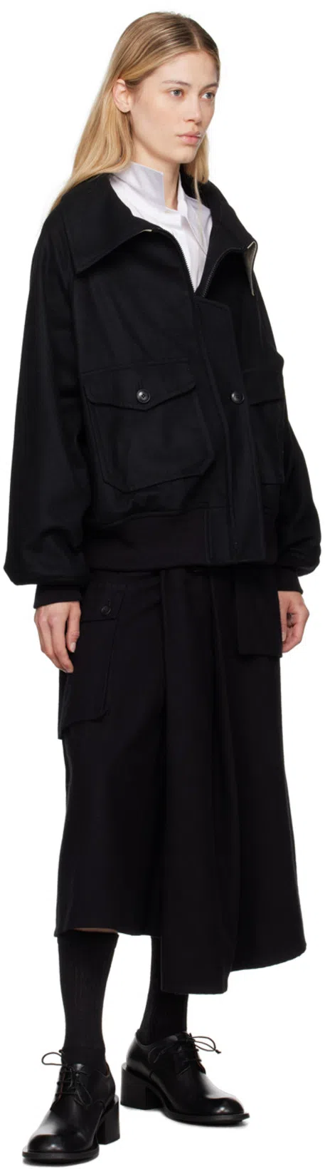 ANN DEMEULEMEESTER White Daria Drop Shoulder Shirt In 001 White