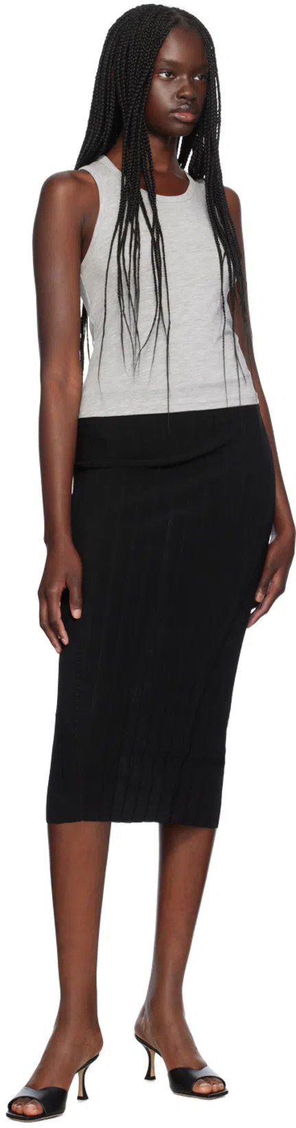 JACQUEMUS Women La Jupe Pralu Midi Skirt In Black