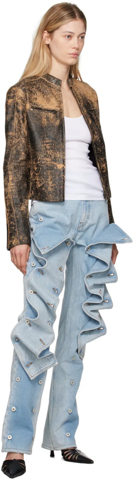 ACNE STUDIOS Leather Biker Jacket In Black