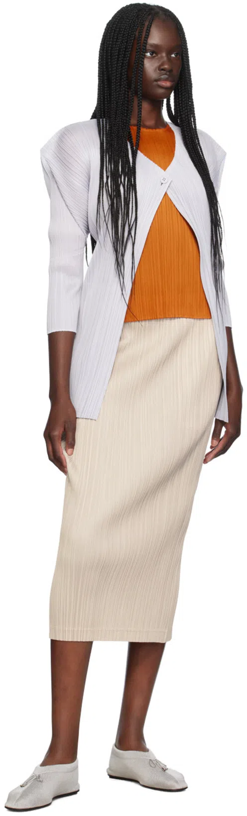 TOTÊME Knitted Bow Ballerina Flats In Matte Silver