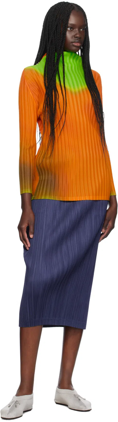 TOTÊME Knitted Bow Ballerina Flats In Matte Silver