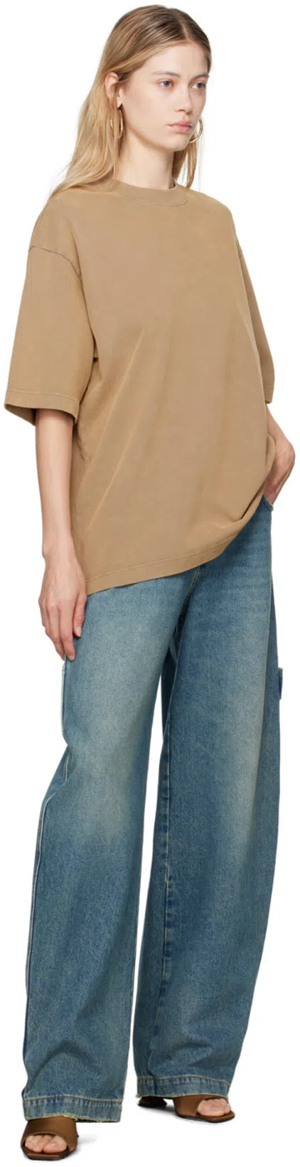 AMINA MUADDI Brown Lupita Slipper Heeled Sandals In Mocha