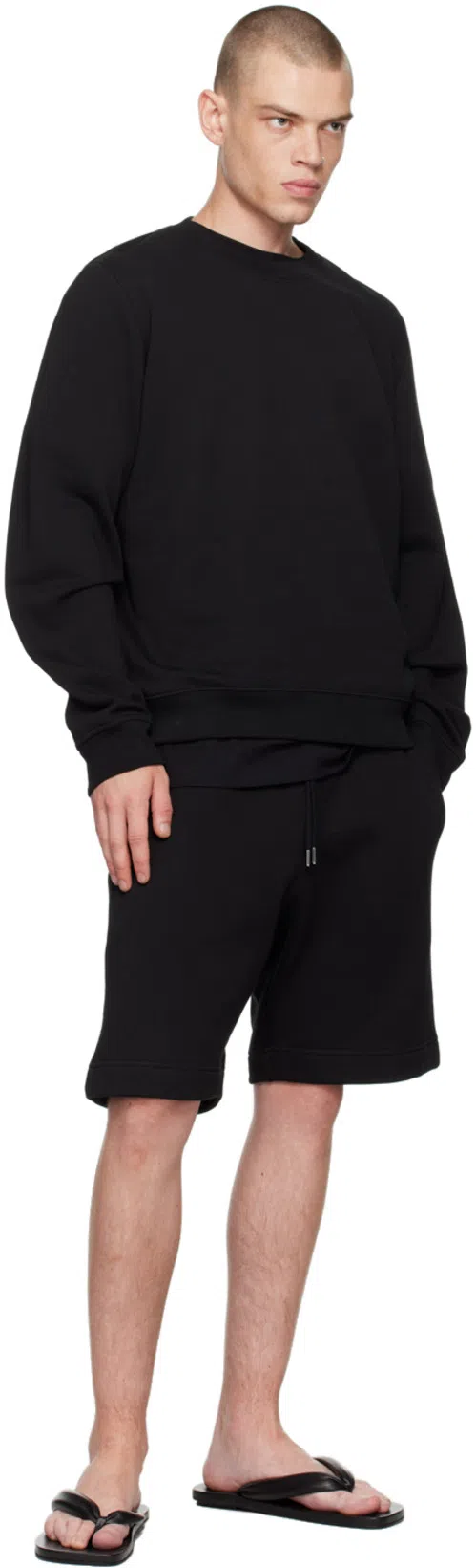 DRIES VAN NOTEN Oversized Black Cotton T-shirt