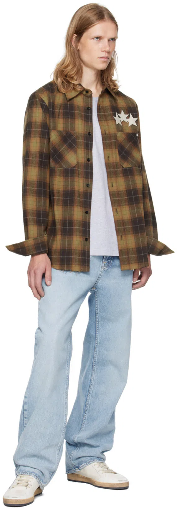 GOLDEN GOOSE Ballstar White Low Top Sneakers With Star Patch On The Side And Maxi Lettering On The Rear In Leathe