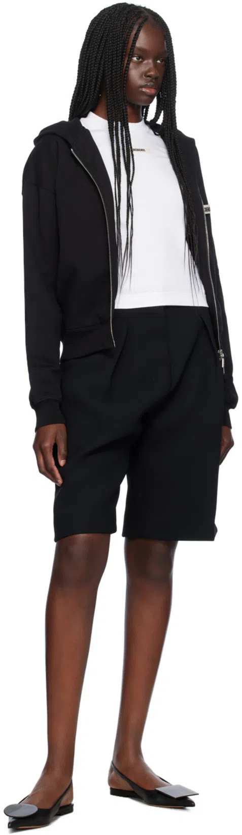 JACQUEMUS Roun Neck Cotton Logo T-shirt In Gray