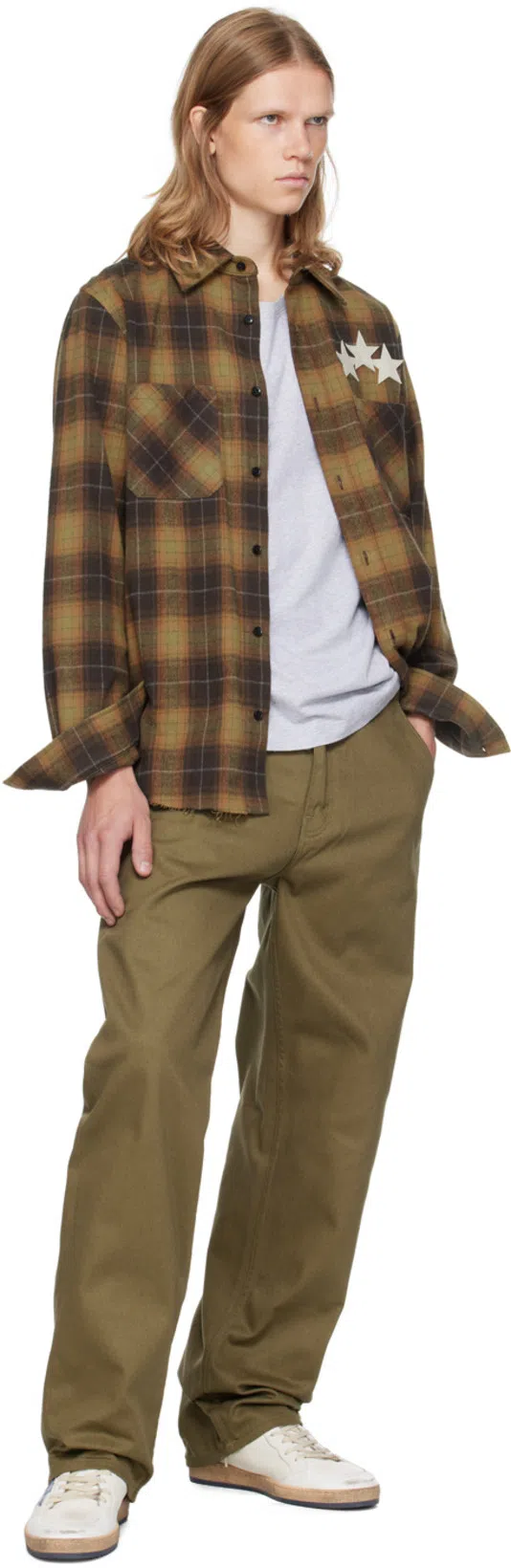 GOLDEN GOOSE Ballstar White Low Top Sneakers With Star Patch On The Side And Maxi Lettering On The Rear In Leathe