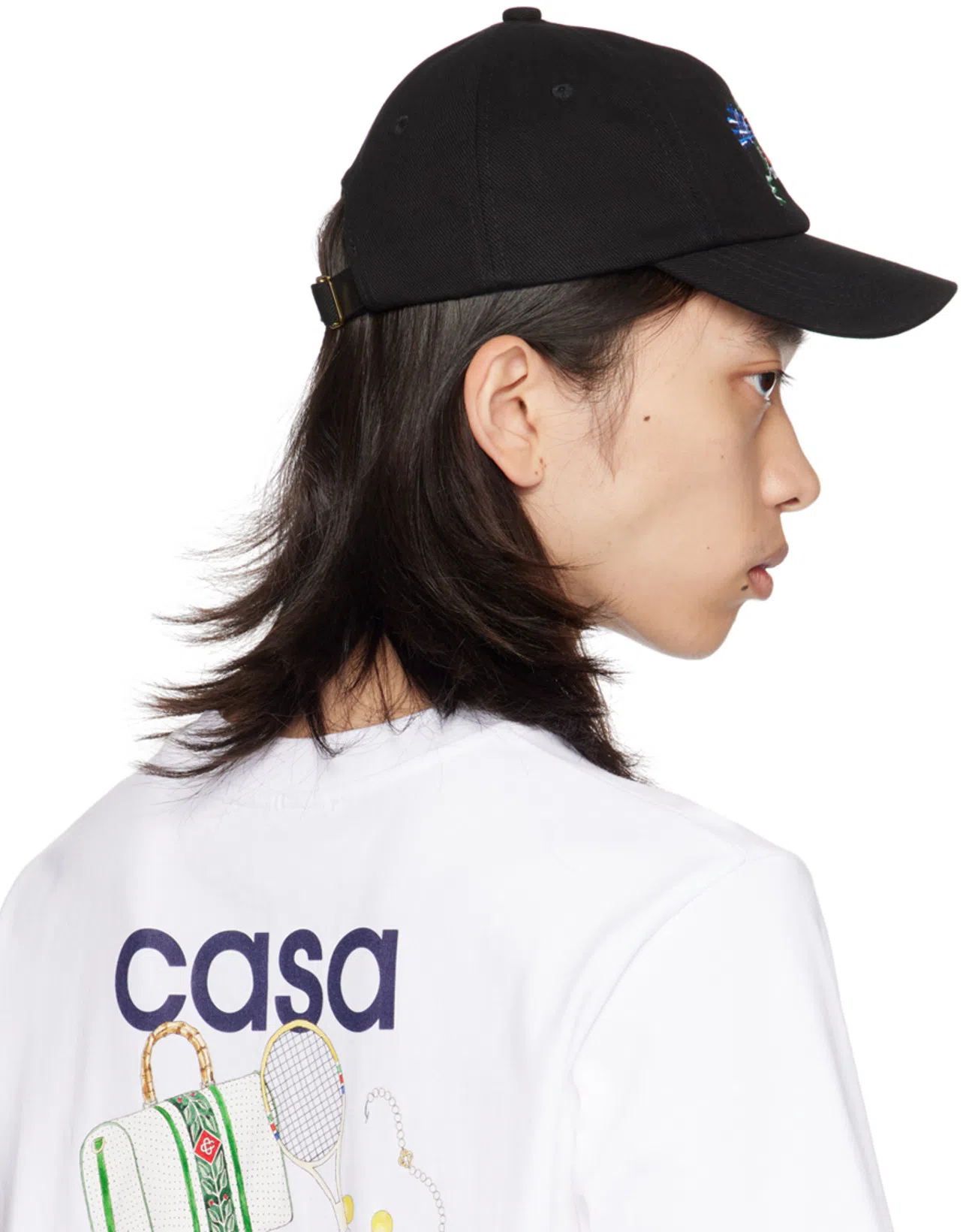 CASABLANCA White Dragonfly Floral Oversized T-shirt In Neutral