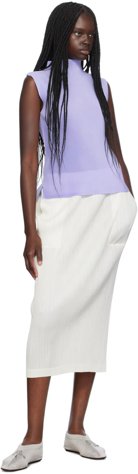 TOTÊME Knitted Bow Ballerina Flats In Matte Silver