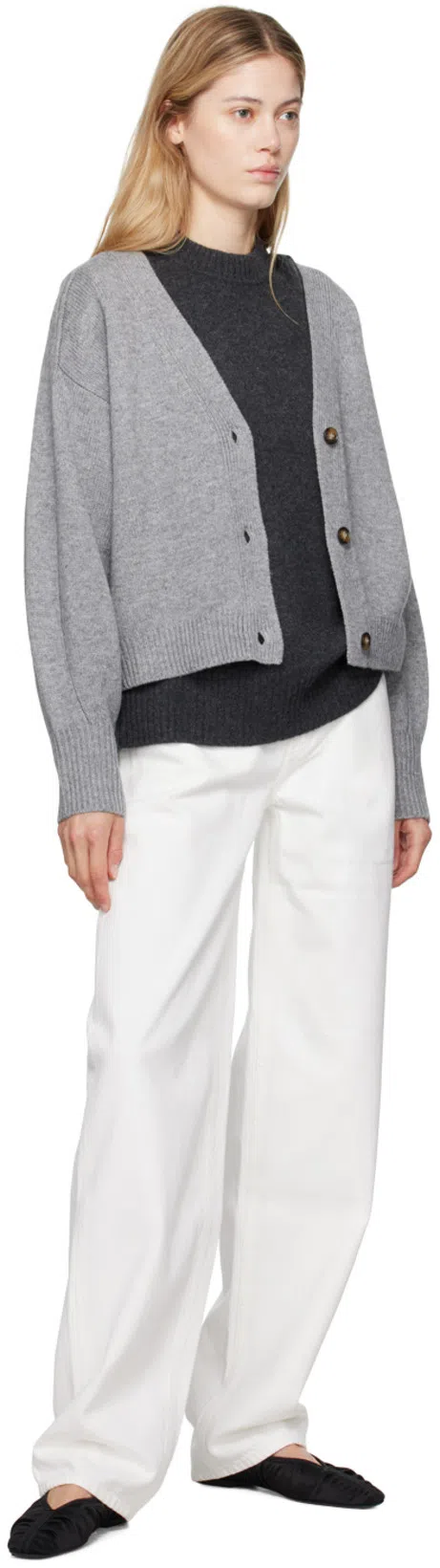 TOTÊME Womens Black The Gathered Square-toe Satin Flats