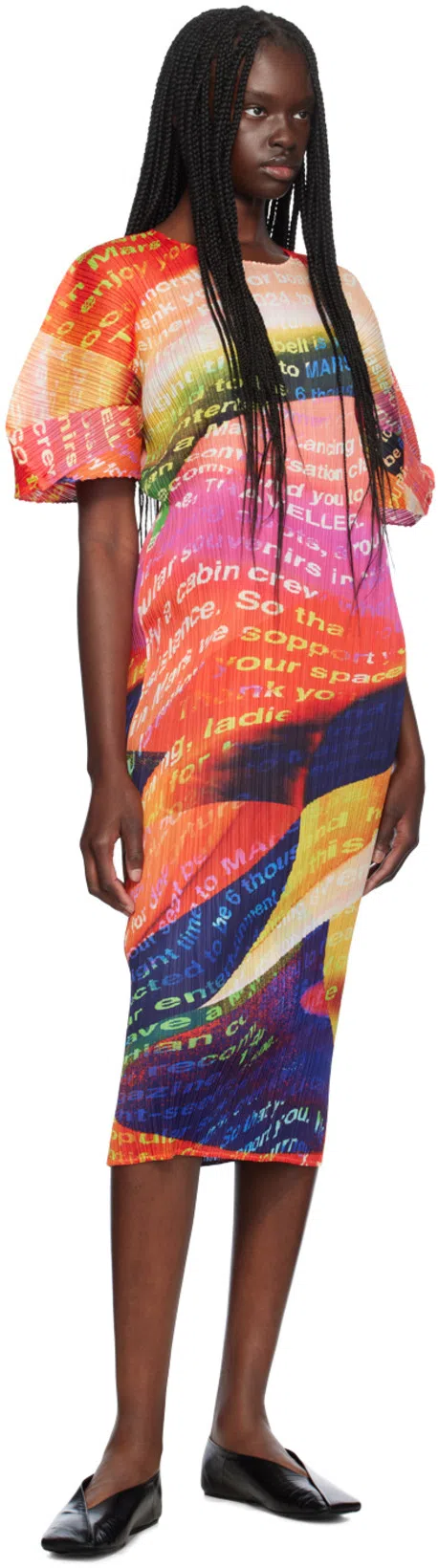 JIL SANDER Black Leather Ballet Flats