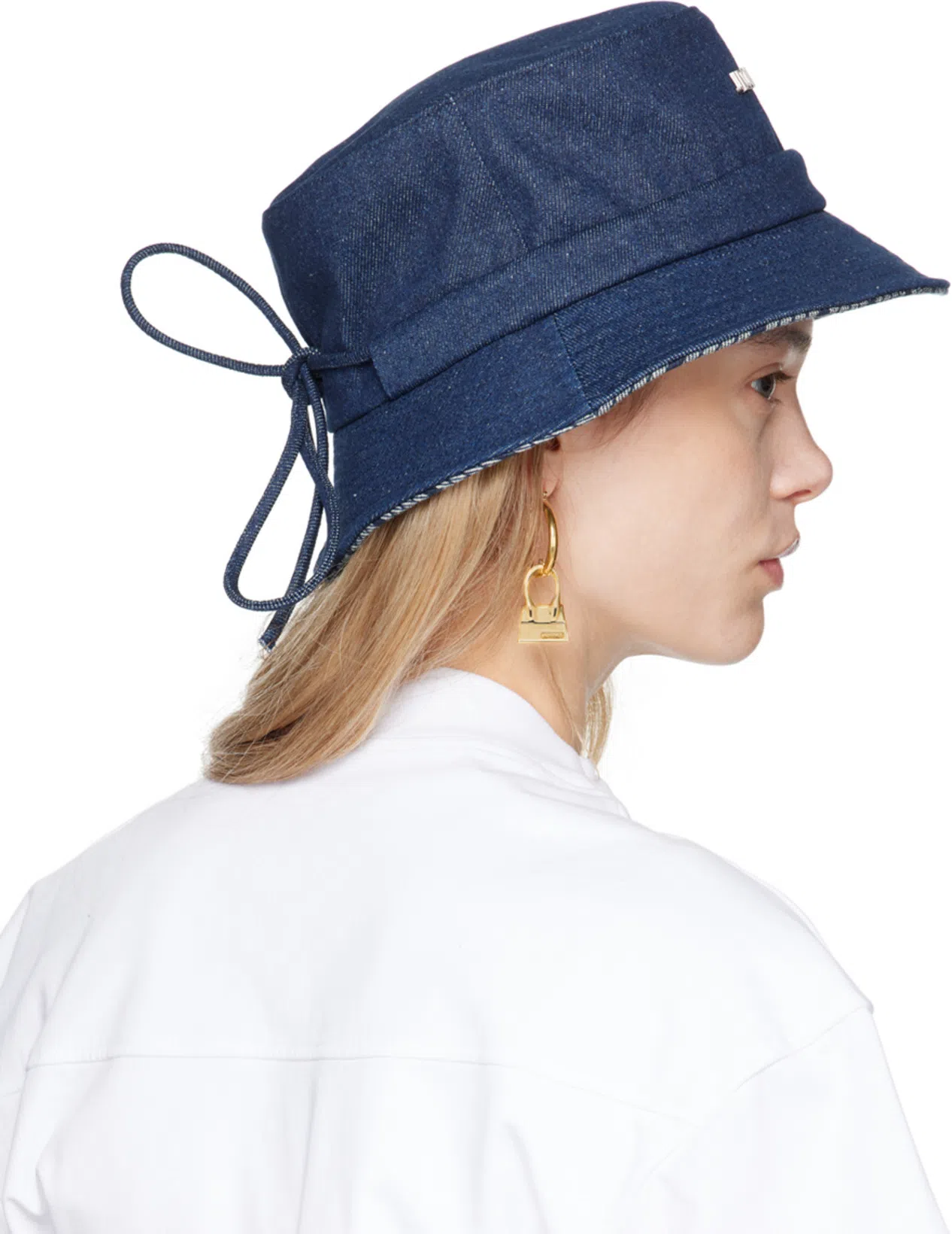 JACQUEMUS Gold Le Papier 'les Creoles Chiquito' Earrings In 270 Light Gold