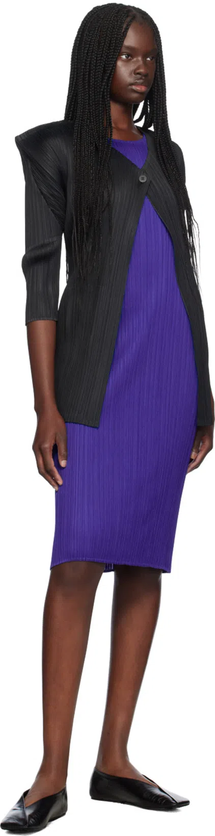 JIL SANDER Black Leather Ballet Flats