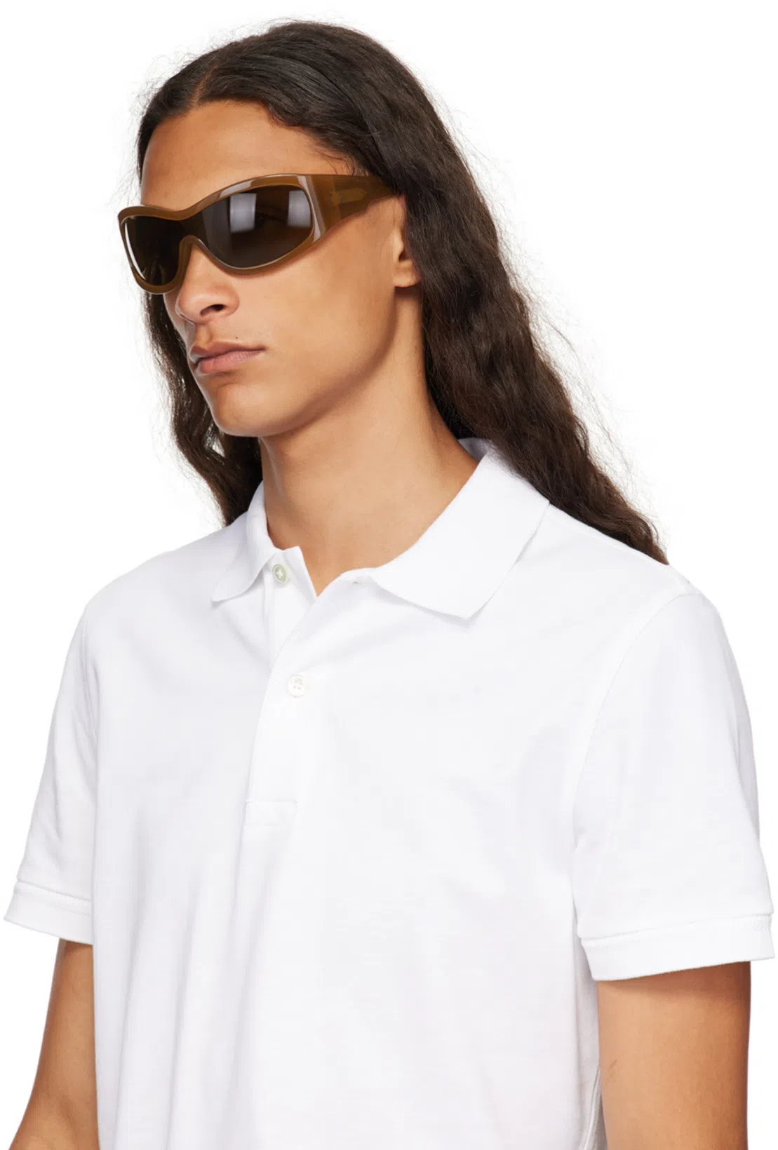TOM FORD Towelling Polo In Neutral