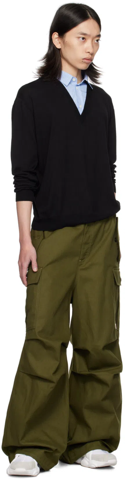MARNI Wide-leg Cargo Pants In Green
