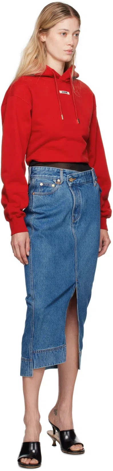 JACQUEMUS The Grosgrain Hoodie In Red