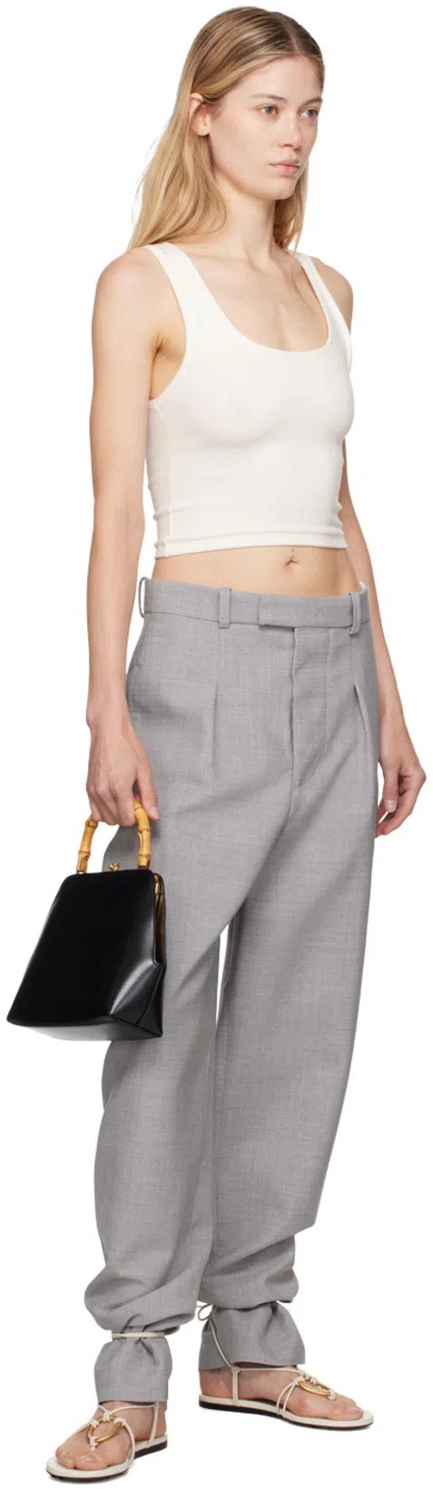 WARDROBE.NYC Gray Hailey Bieber Edition Hb Trousers In Grey Marl