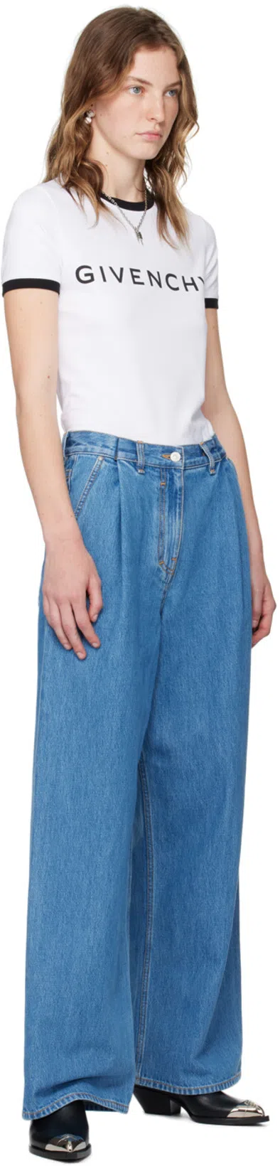 GIVENCHY Contrasting Trims Short Sleeves T-shirt In White