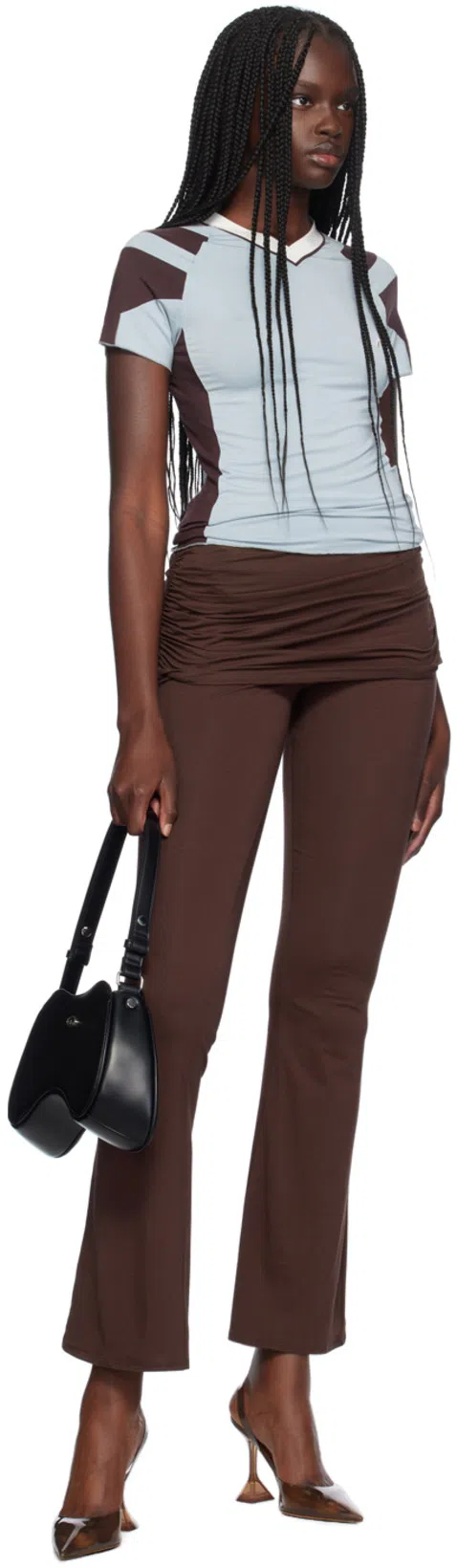 DIESEL Curved Black Play Clutch With Glossy Finish And Magnetic Closure