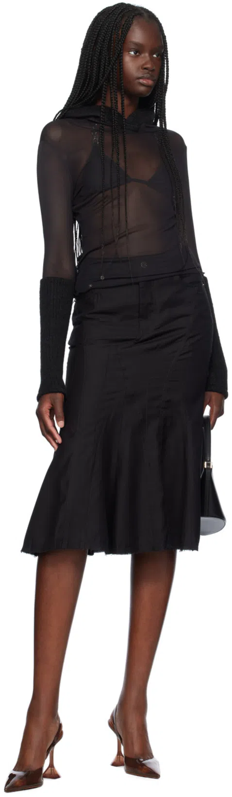 ATTICO Piccola Leather Shoulder Bag In Black