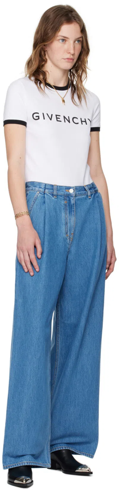 GIVENCHY Contrasting Trims Short Sleeves T-shirt In White